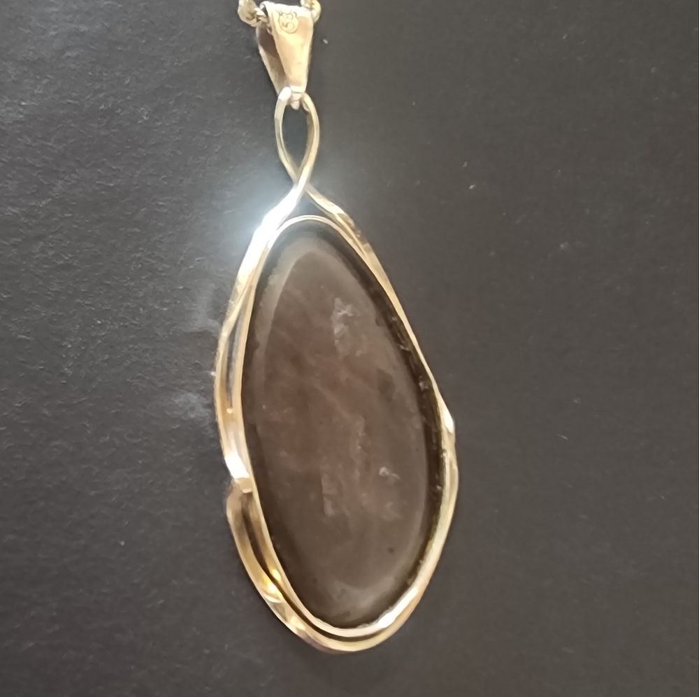 Australian boulder doublet opal pendant set in 14k gold - Picture 4 of 7